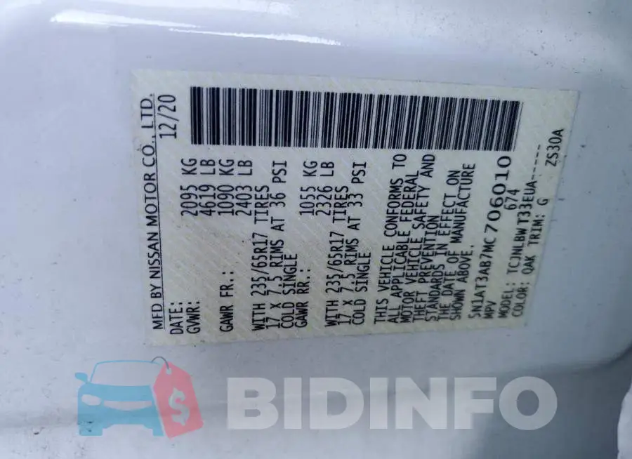 5N1AT3AB7MC706010 Photo# 10