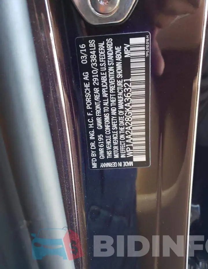 WP1AA2A28GKA36321 Photo# 10