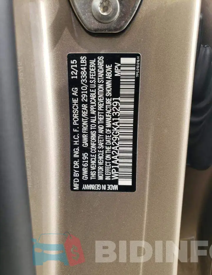 WP1AA2A29GKA13291 Photo# 10