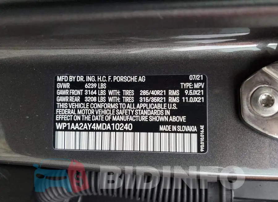 WP1AA2AY4MDA10240 Photo# 10