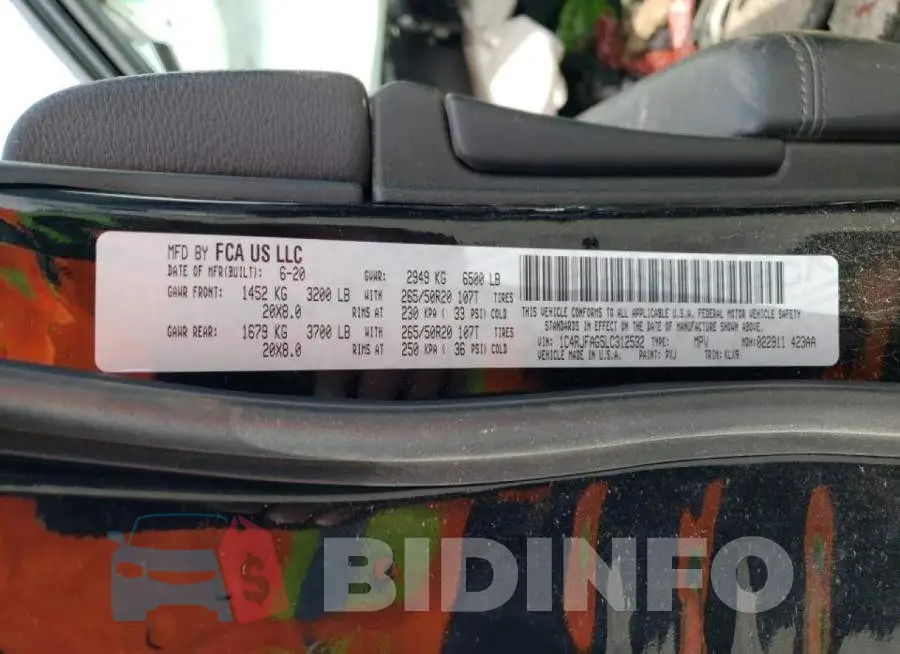 1C4RJFAG5LC312532 Photo# 10