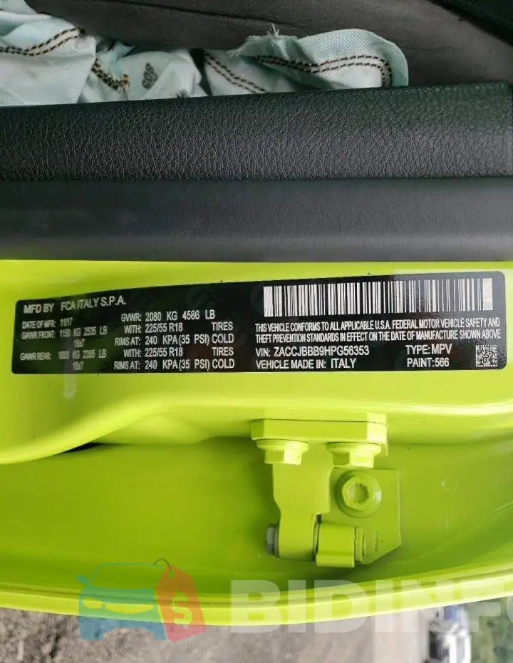 ZACCJBBB9HPG56353 Photo# 10