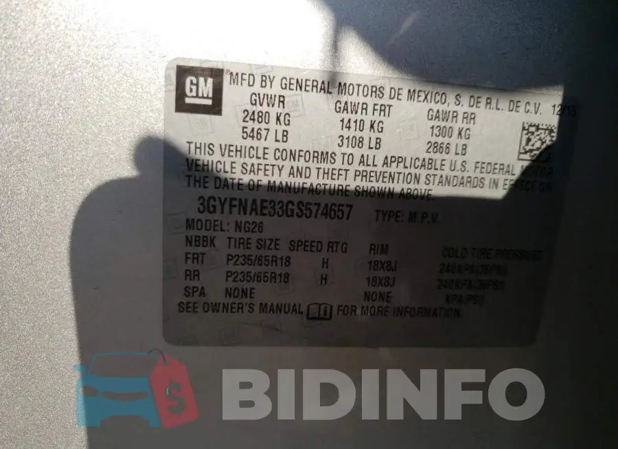 3GYFNAE33GS574657 Photo# 10
