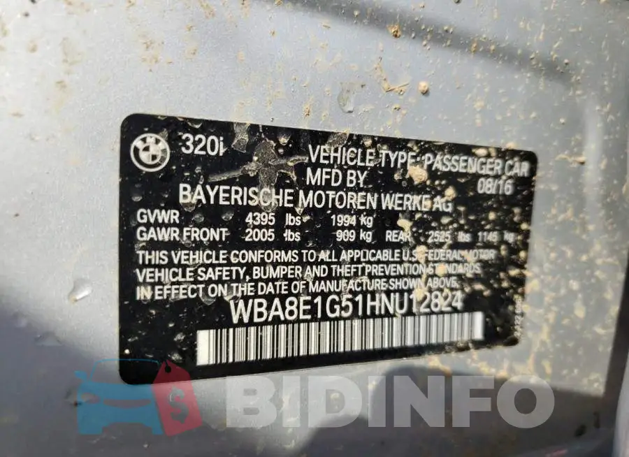 WBA8E1G51HNU12824 Photo# 10