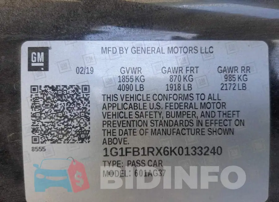 1G1FB1RX6K0133240 Photo# 10