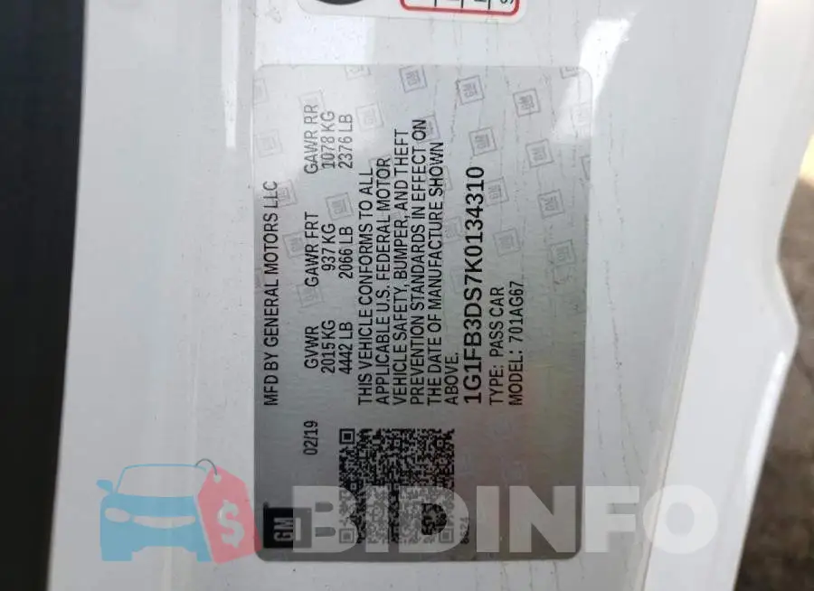 1G1FB3DS7K0134310 Photo# 10