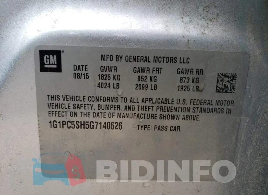 1G1PC5SH5G7140626 Photo# 10