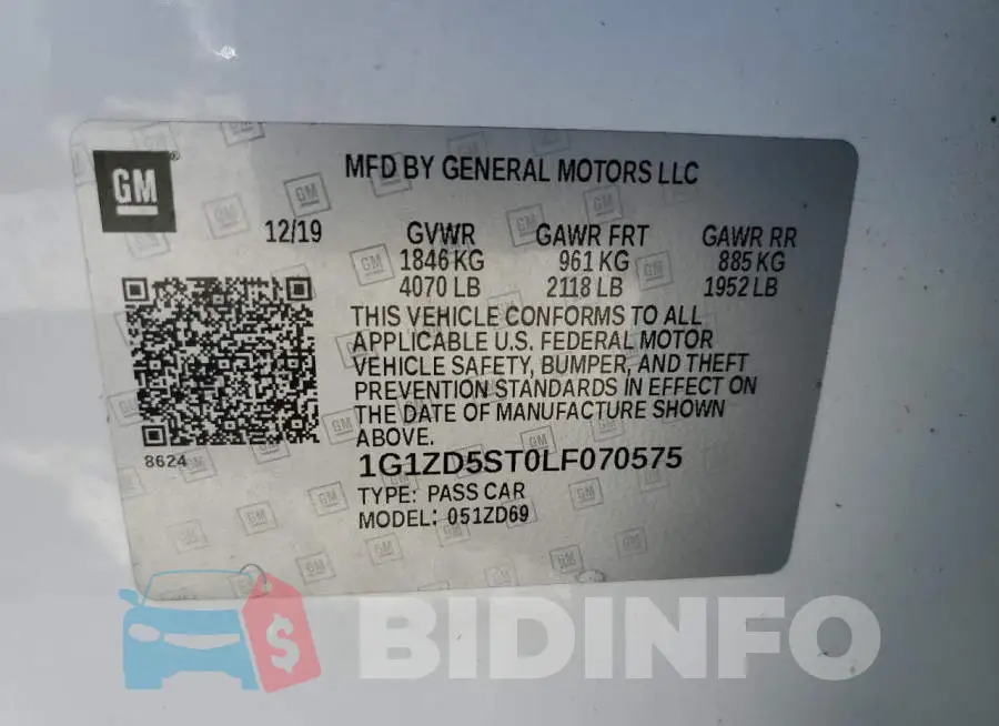 1G1ZD5ST0LF070575 Photo# 10