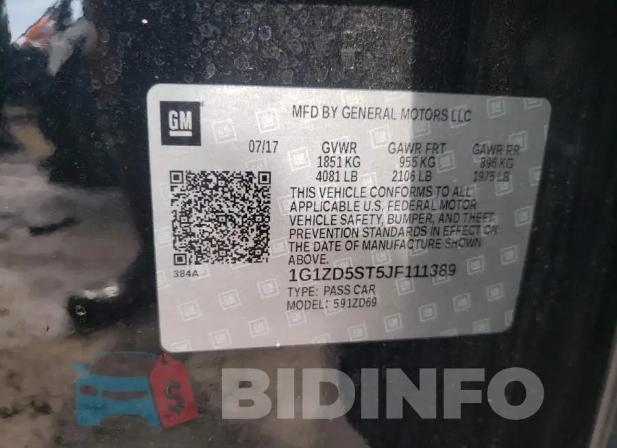 1G1ZD5ST5JF111389 Photo# 10