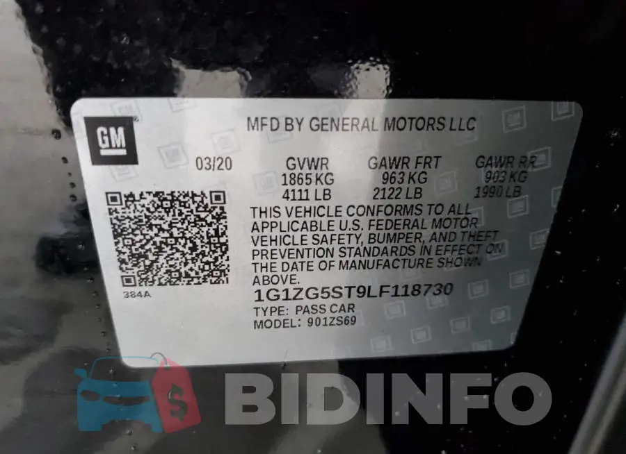 1G1ZG5ST9LF118730 Photo# 10