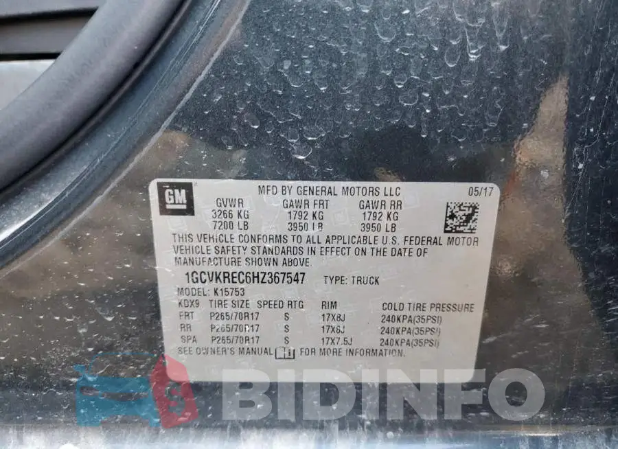 1GCVKREC6HZ367547 Photo# 10