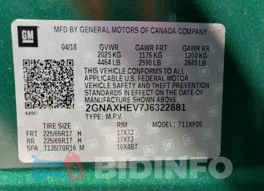 2GNAXHEV7J6322881 Photo# 10