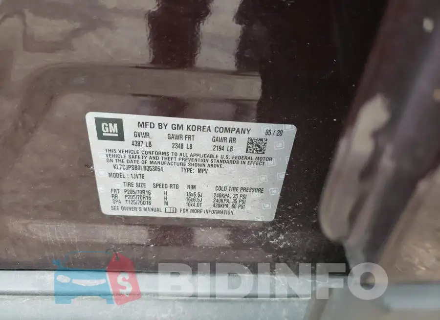 KL7CJPSB0LB353054 Photo# 10