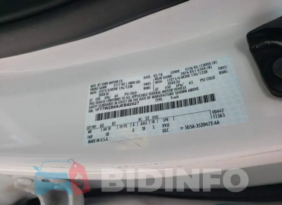 1FT7W2B68JEB82027 Photo# 10