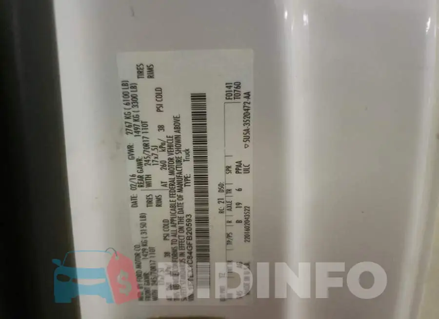 1FTEX1C84GFB20593 Photo# 10