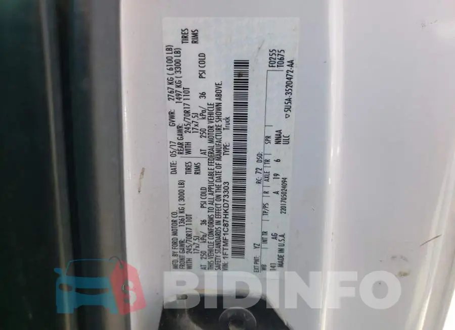 1FTMF1C87HKD73303 Photo# 10