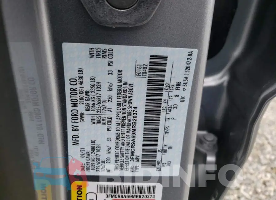 3FMCR9A69MRB20374 Photo# 10