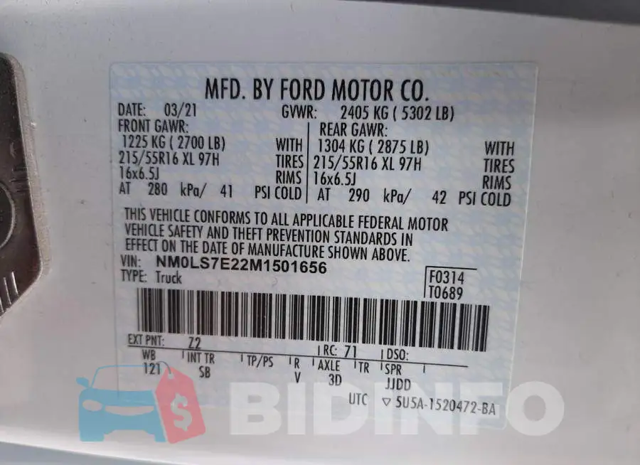 NM0LS7E22M1501656 Photo# 10
