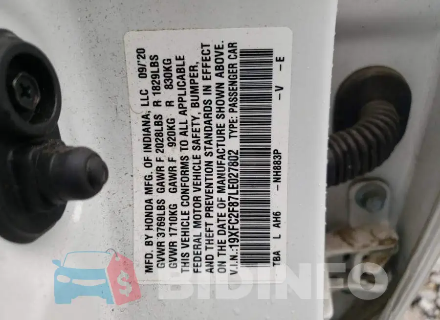 19XFC2F87LE027802 Photo# 10