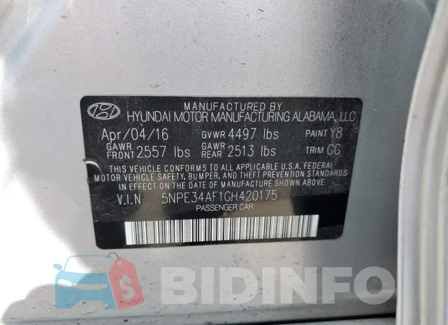 5NPE34AF1GH420175 Photo# 10