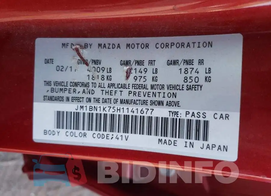JM1BN1K75H1141677 Photo# 10