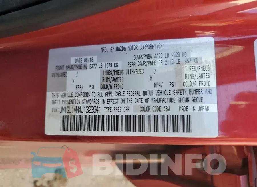 JM1GL1VM4J1323941 Photo# 10