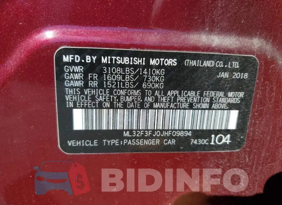 ML32F3FJ0JHF09894 Photo# 10