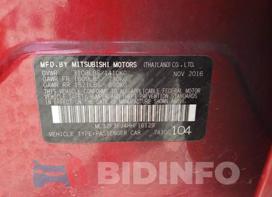 ML32F3FJ4HHF16129 Photo# 10
