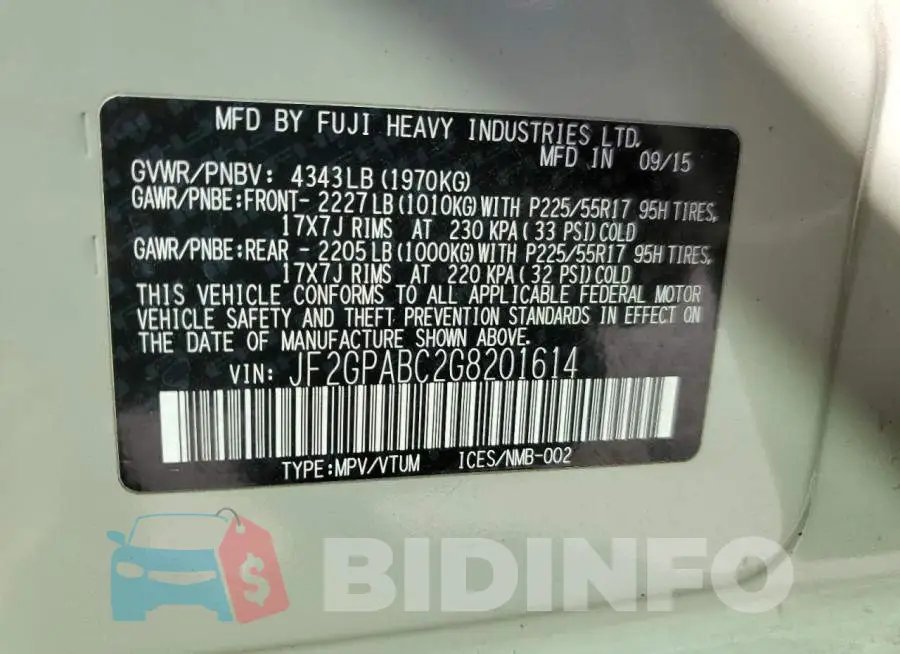 JF2GPABC2G8201614 Photo# 10