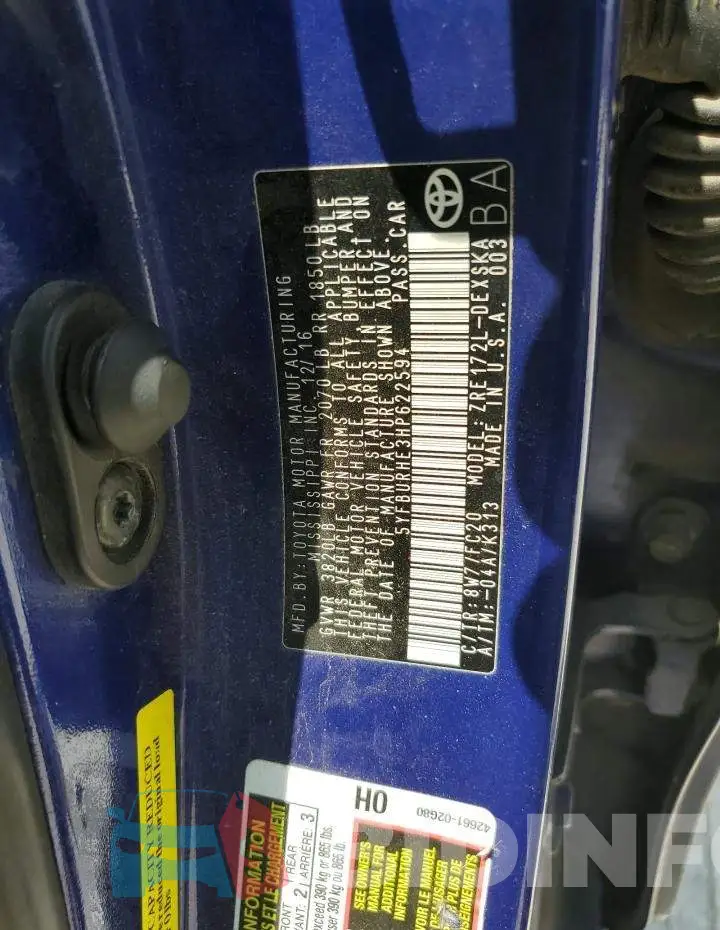5YFBURHE3HP622594 Photo# 10