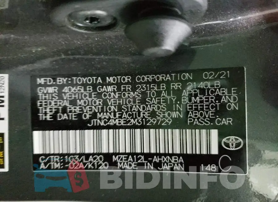 JTNC4MBE2M3129729 Photo# 10