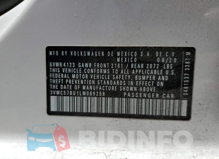 3VWC57BU1LM089258 Photo# 10