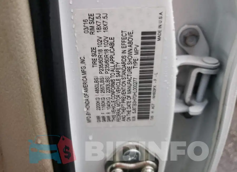 5J8TB3H70HL000277 Photo# 10