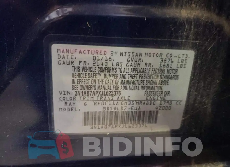 3N1AB7APXJL623376 Photo# 10