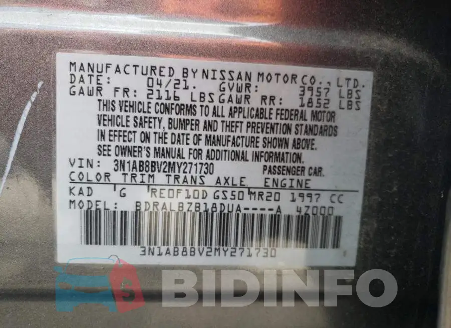 3N1AB8BV2MY271730 Photo# 10
