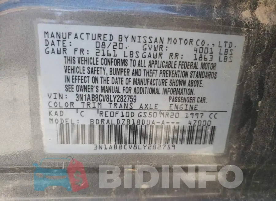 3N1AB8CV8LY282759 Photo# 10