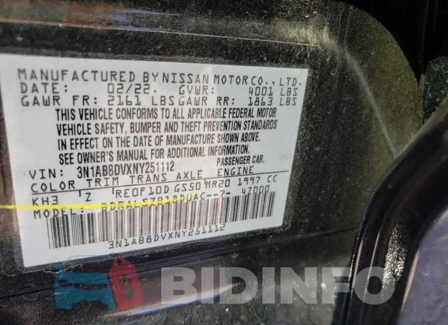 3N1AB8DVXNY251112 Photo# 10