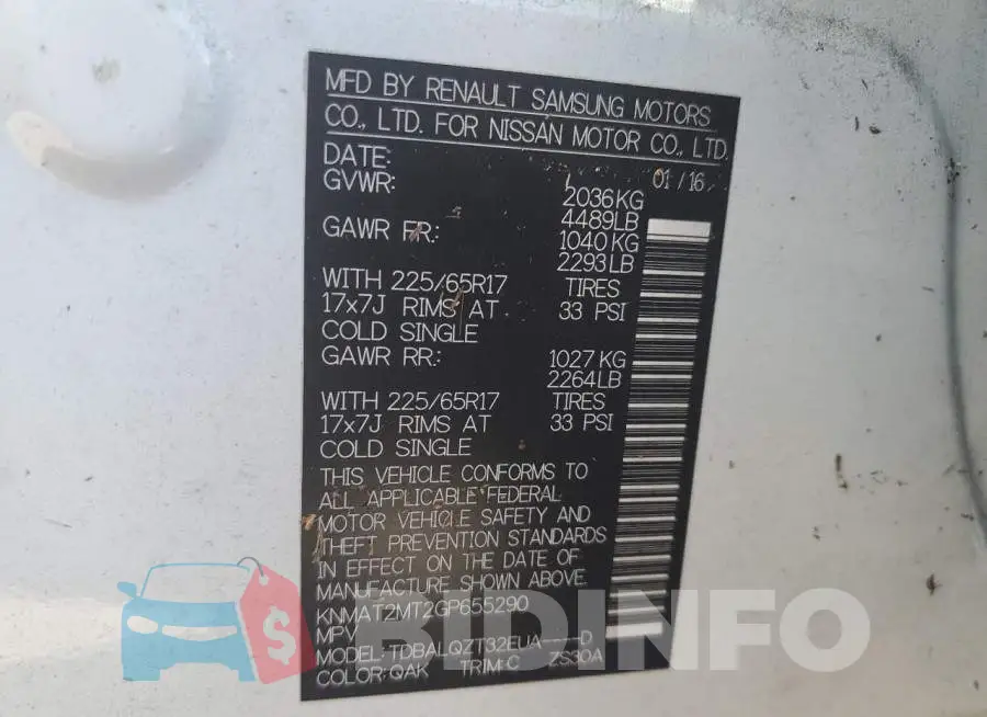 KNMAT2MT2GP655290 Photo# 10