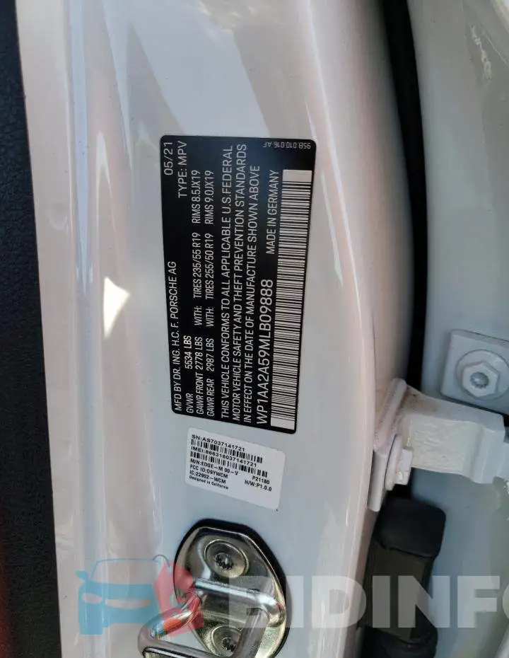 WP1AA2A59MLB09888 Photo# 10