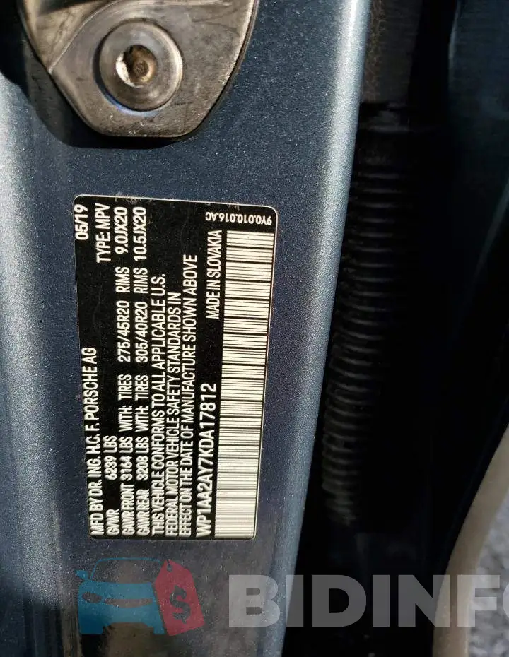 WP1AA2AY7KDA17812 Photo# 10
