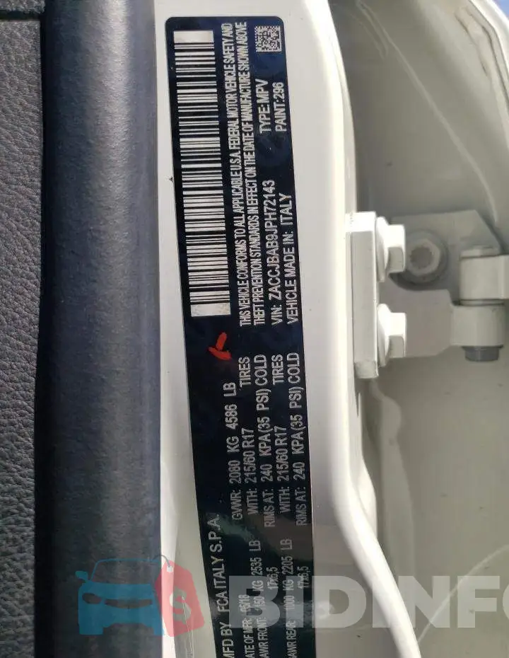 ZACCJBAB9JPH72143 Photo# 10