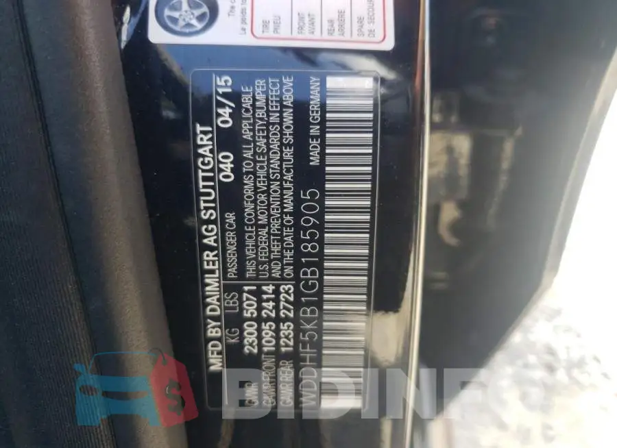 WDDHF5KB1GB185905 Photo# 10