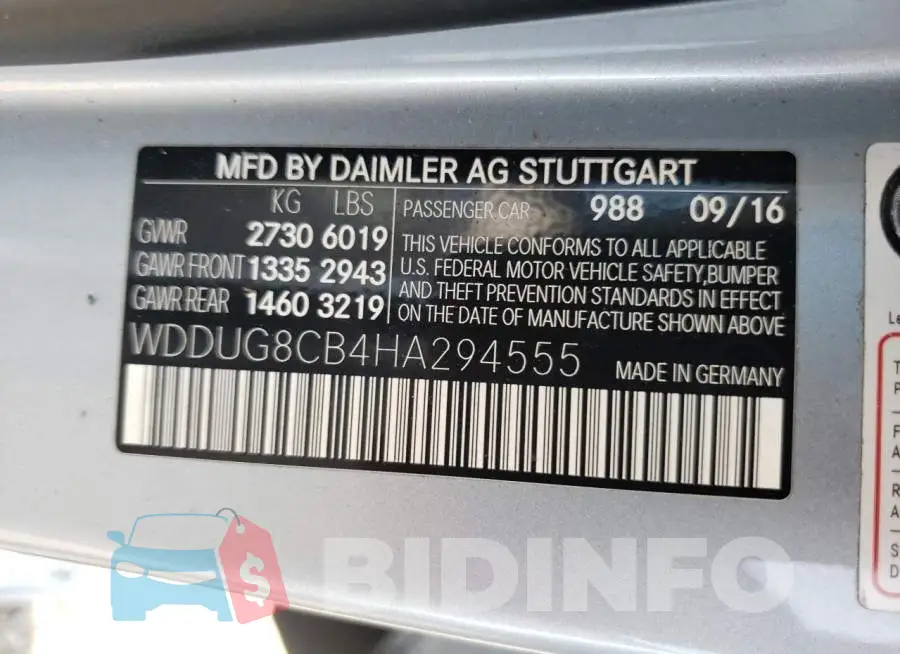 WDDUG8CB4HA294555 Photo# 10