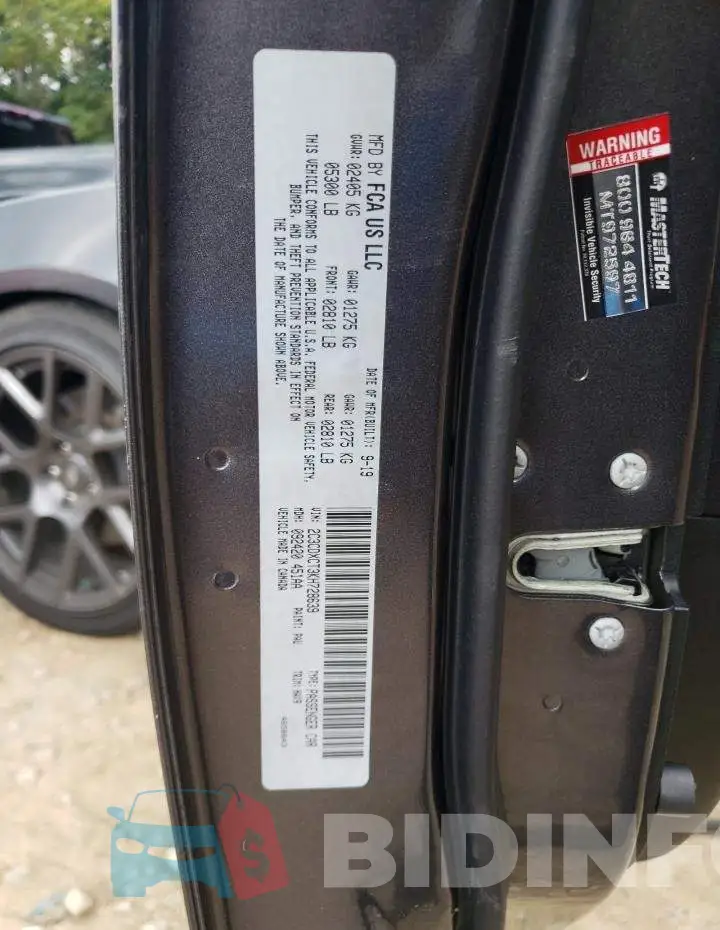 2C3CDXCT3KH728639 Photo# 10