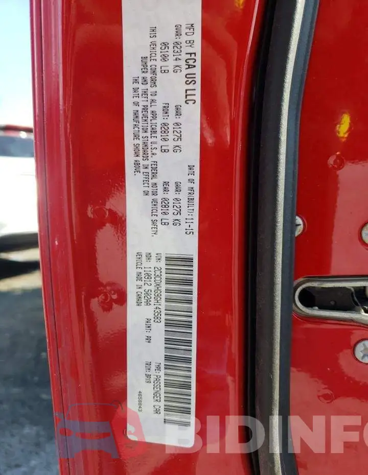 2C3CDXHG9GH143583 Photo# 10