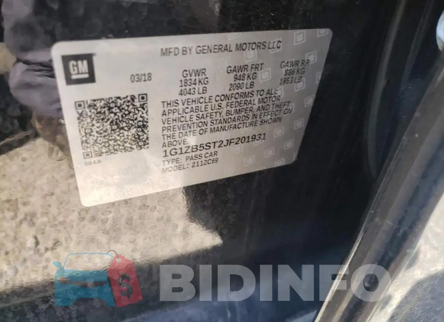 1G1ZB5ST2JF201931 Photo# 10