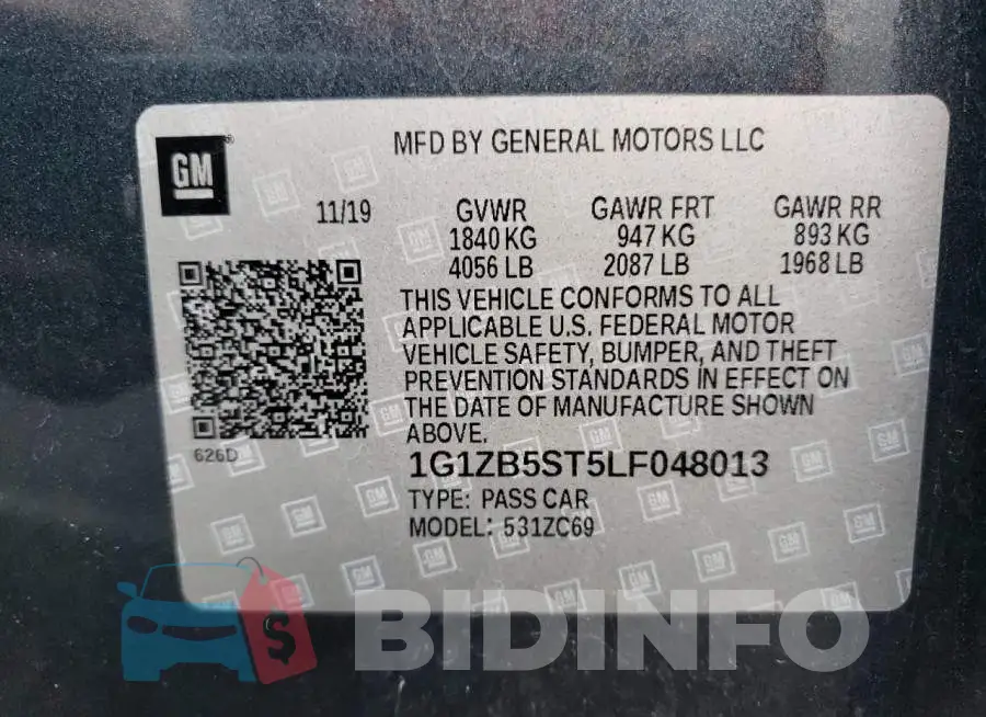 1G1ZB5ST5LF048013 Photo# 10