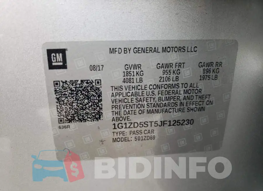 1G1ZD5ST5JF125230 Photo# 10