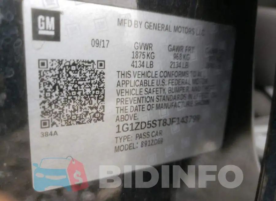 1G1ZD5ST8JF143799 Photo# 10