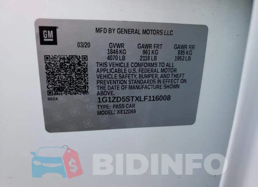 1G1ZD5STXLF116008 Photo# 12